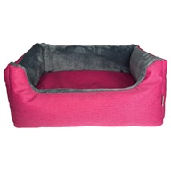 Samohýl Exclusive Adena pelech růžový/šedý 80 × 60 cm - Pelíšky pro psy, pelechy, textilní boudy