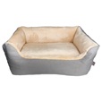 Samohýl Exclusive Adena pelech šedý/béžový 100 × 75 cm - Pelíšky pro psy, pelechy, textilní boudy