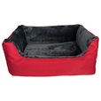 Samohýl Exclusive Adena pelech červený/černý 80 × 60 cm - Pelíšky pro psy, pelechy, textilní boudy