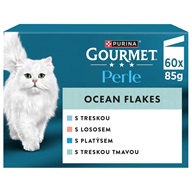 Gourmet Perle Ocean Flakes multipack 60 × 85 g - Konzervy pro kočky