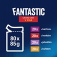 Felix Fantastic masový výběr v želé multipack 80 × 85 g - Konzervy pro kočky