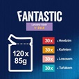 Felix Fantastic masový a rybí výběr v želé multipack 120 × 85 g - Konzervy pro kočky