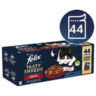Felix Tasty Shreds lahodný výběr 44 × 80 g - Kapsičky pro kočky