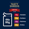 Felix Tasty Shreds lahodný výběr 44 × 80 g - Konzervy pro kočky