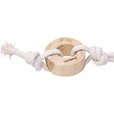 Quapas! Coffeewood & Rope Knotted Pull Ring S - Hračky pro psy