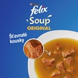 Felix Original Soup Time treska, tuňák a platýs 6 × 48 g - Konzervy pro kočky