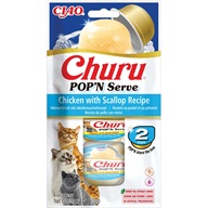 Inaba Churu POP'N Serve kuře a hřebenatka 2 × 35 g  - Pamlsky pro kočky