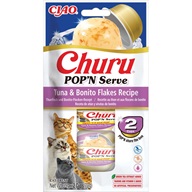 Inaba Churu POP'N Serve tuňák a vločky bonito 2 × 35 g  - Pamlsky pro kočky