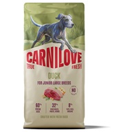 Carnilove True Fresh Dog Duck Junior Large Breed 12 kg - Granule pro štěňata