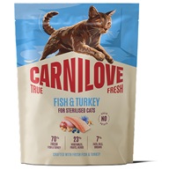 Carnilove True Fresh Cat Fish & Turkey Sterilised 400 g - Granule pro dospělé kočky
