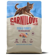 Carnilove True Fresh Cat Fish & Turkey Sterilised 2 kg - Granule pro dospělé kočky