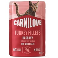 Carnilove Cat Turkey Fillets in Gravy with Valerian 85 g - Kapsičky pro kočky