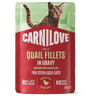 Carnilove Cat Quail Fillets in Gravy with Dandelion Sterilised 85 g - Kapsičky pro kočky