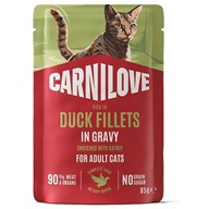 Carnilove Cat Duck Fillets in Gravy with Catnip 85 g - Kapsičky pro kočky