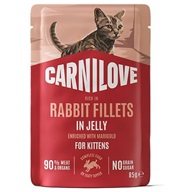 Carnilove Cat Rabbit Fillets in Jelly with Marigold Kitten 85 g - Kapsičky pro kočky