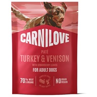 Carnilove Dog Paté Turkey & Venison with Strawberry Leaves 300 g - Konzervy pro psy