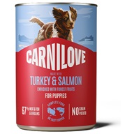 Carnilove Dog Paté Turkey & Salmon Puppy 400 g - Konzervy pro psy