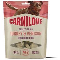Carnilove Dog Freeze-Dried Turkey & Venison 60 g - Pamlsky pro psy