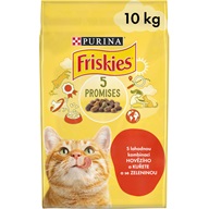 Friskies s hovězím, kuřetem a zeleninou 10 kg - Granule pro kočky, krmivo pro kočky