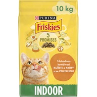 Friskies Indoor s kuřetem, krůtou a zeleninou 10 kg - Granule pro kočky, krmivo pro kočky