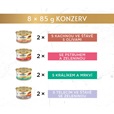 Gourmet Gold Kousky ve šťávě se zeleninou multipack 8 × 85 g - Konzervy pro kočky