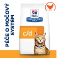 Hill's Prescription Diet Feline c/d  Multicare 1,5 kg - Granule pro kočky, krmivo pro kočky
