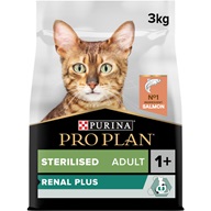 Pro Plan Cat Adult Sterilised Renal Plus losos 3 kg - Granule pro kočky, krmivo pro kočky
