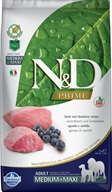 N&D Grain Free Adult Lamb & Blueberry Medium & Maxi 2,5 kg - Granule pro psy