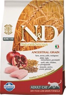 N&D Low Grain Adult Chicken & Pomegranate 0,3 kg - Granule pro kočky, krmivo pro kočky