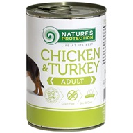 Nature's Protection konzerva Adult Chicken & Turkey 400 g - Konzervy