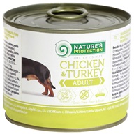 Nature's Protection konzerva Adult Chicken & Turkey 200 g - Výprodej