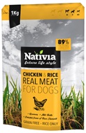 Nativia Dog REAL Meat Chicken & Rice 1 kg - Granule pro psy