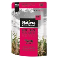 Nativia Dog REAL Meat Beef & Rice 8 kg - Granule pro psy