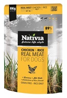 Nativia Dog REAL Meat Chicken & Rice 8 kg - Granule pro psy