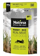 Nativia Dog REAL Meat Rabbit & Rice 8 kg - Granule pro psy