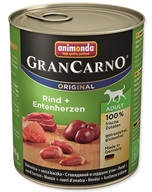 Animonda GranCarno konzerva Adult - hovězí, kachní srdce 800 g - Konzervy pro psy