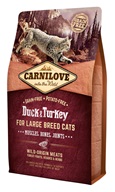 Carnilove Duck & Turkey for Large Breed Cats Muscles, Bones, Joints 2 kg - Granule s krátkou exp.