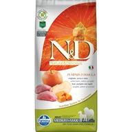 N&D PUMPKIN Dog GF Wild Boar & Apple Adult Medium & Maxi 12 kg - Granule pro psy