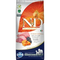 N&D PUMPKIN Dog GF Lamb & Blueberry Adult Medium & Maxi 12 kg - Granule s krátkou exp.