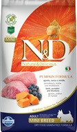 N&D PUMPKIN Dog GF Lamb & Blueberry Adult Mini 2,5 kg - Granule pro psy