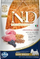 N&D Low Grain Adult Mini Lamb & Blueberry 7 kg - Granule s krátkou exp.
