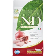 N&D PRIME Cat GF Chicken & Pomegranate Neutered Adult 1,5 kg - Granule pro kočky, krmivo pro kočky