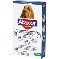 Ataxxa pro psy XL 1x2000mg/400mg tmavě modrá sol 1 x 4.0 ml(nad 25kg) - Antiparazitika pro psy, pinzety na klíšťata