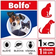 Bolfo obojek pro kočky a malé psy 38 cm - Antiparazitika pro psy, pinzety na klíšťata