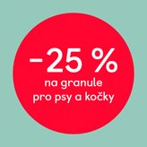 SLEVA 25 % na granule pro psy a kočky!