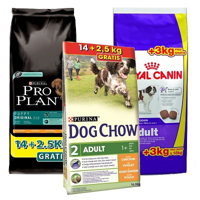 velká balení granulí pro psy za výhodné ceny