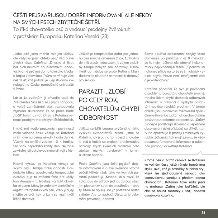 zdravé zvíře ochrana před vnějšími parazity